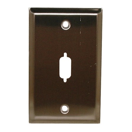 WALLPLATE,STAINL,9POS,DSUB