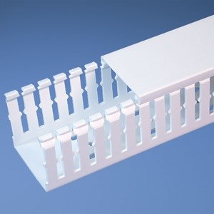 Narrow slotted duct, PVC, 1IN X 1IN X 6F