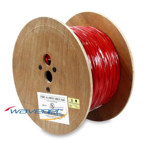 WIRE,16/4,SOLID,SHIELDED,FIRE ALARM,RED