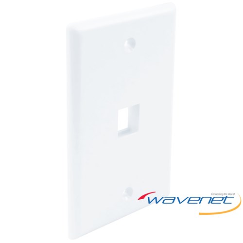 WALLPLATE,KEYSTONE,1 POS,WHITE