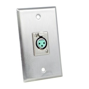 WALL PLATE,AUDIO,FEMALE D3F