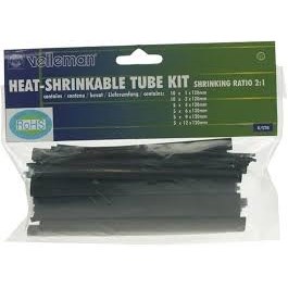 HEAT SHRINK,ASST,BLK,2:1,40/PCS