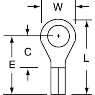 TERM,RING,16-14,10,NON-INSU,HIGH TEMP