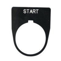 NAMEPLATE,START,30 MM,BLACK