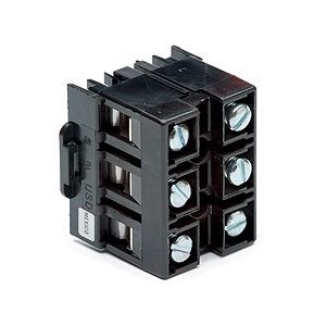 TERMINAL BLOCK,3 POLE,WHITE,