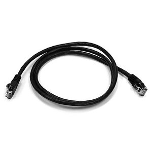 PATCH CABLE,CAT5E,3FT,BK,BOOTED