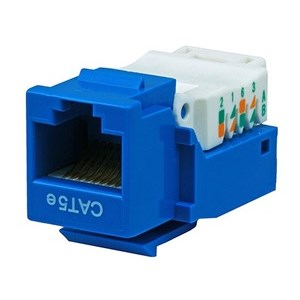 KEYSTONE INSERT,CAT5E,BLUE,TOOLESS