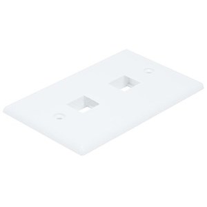 WALLPLATE,KEYSTONE,2 POS,WHITE