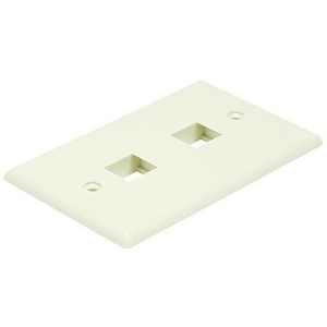 WALLPLATE,KEYSTONE,2 PORT,IVORY