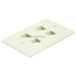 WALL PLATE,KEYSTONE,4POS,IVORY