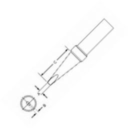 TIP,SOLDER,SCREWDRIVER,1/16IN,FOR TC201