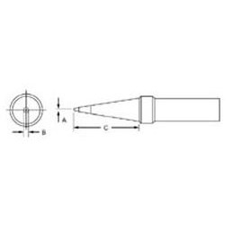 TIP,SOLDER,CONICAL,1/32IN,FOR TC201