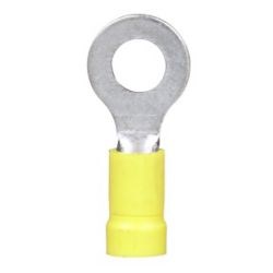 TERM,RING,12-10,1/4,INSUL,YELLOW,50/PACK