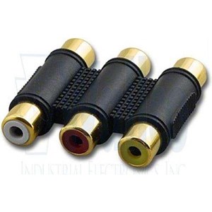 CONN,COUPLER,RCA,TRIPLE FEMALE