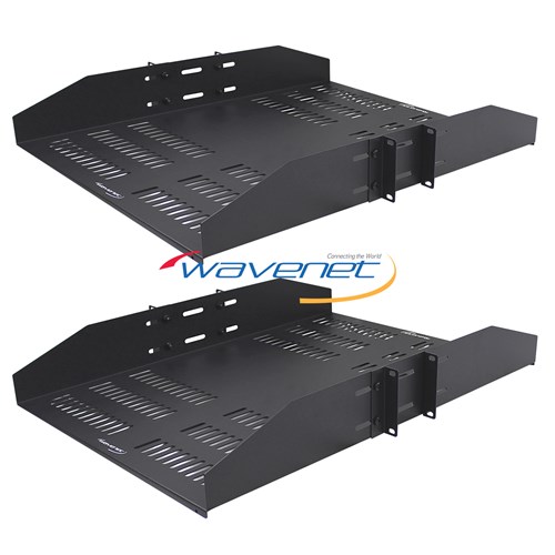 RACK SHELF,15IN3U,W/SCREWS,2PK,BLACK