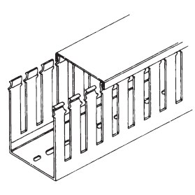 DUCT,WIRING,1/2 IN X 1 IN,GREY,W/COVER