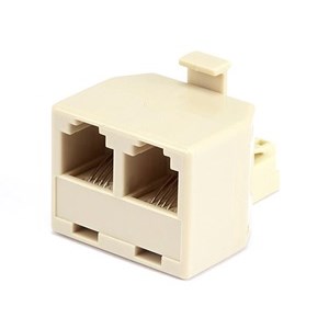 ADAPTER,TELE,4 COND,RJ11,1-PLUG/2-JACKS,