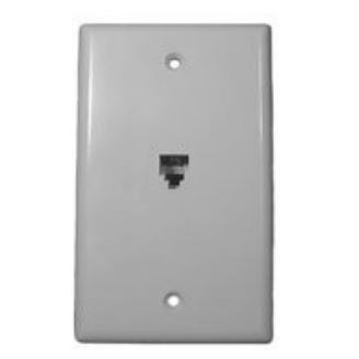 WALLPLATE,TELEPHONE,4 COND,WHITE