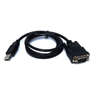 CABLE,USB A MALE TO SERIAL DB9M,3FT