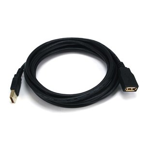 CABLE,EXTENDER,USB A/USB A,10FT,BLACK