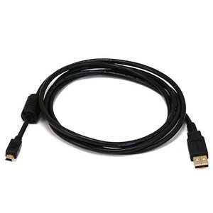 CABLE,USB A/MINI B,2.0-5 PIN,3FT,BLACK