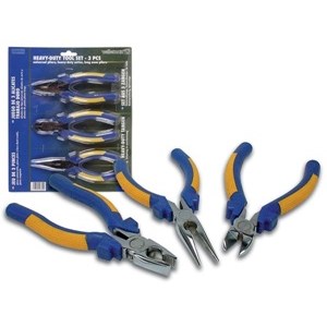 TOOL SET,HEAVY DUTY 3PC,CUTTER/2 PLIERS