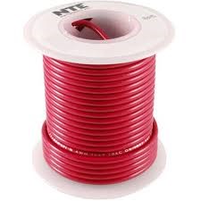 WIRE,HOOK-UP,24AWG,RED,STRANDED,100FT