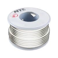 WIRE,HOOK-UP,24AWG,WHITE,STRANDED,100FT