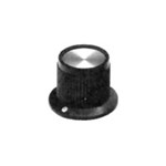 PK50B1/4=KNOB PLASTIC BLK 1/4